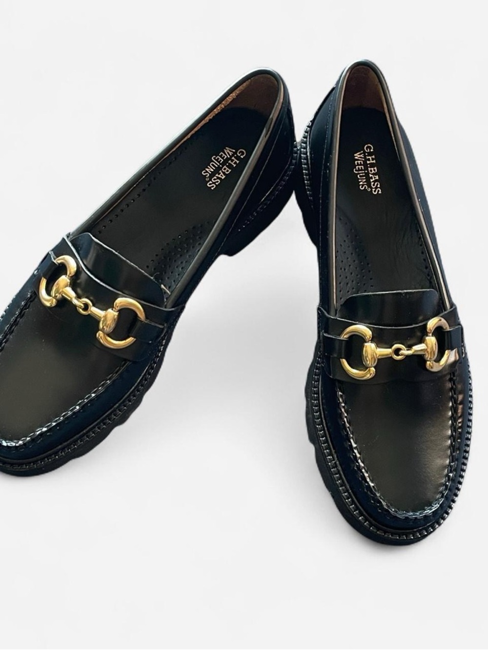 G. H. Bass Weejuns “Lincoln Bit” black leather loafers